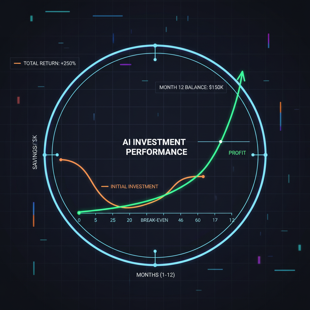 Grafico de timeline de retorno de inversion ROI de agentes de IA para negocios hispanos mes a mes